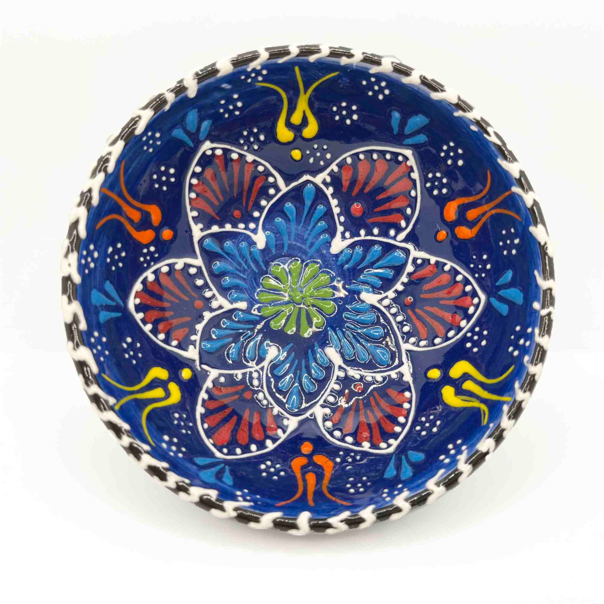 Cuenco cerámica artesanal turca 10cm azul