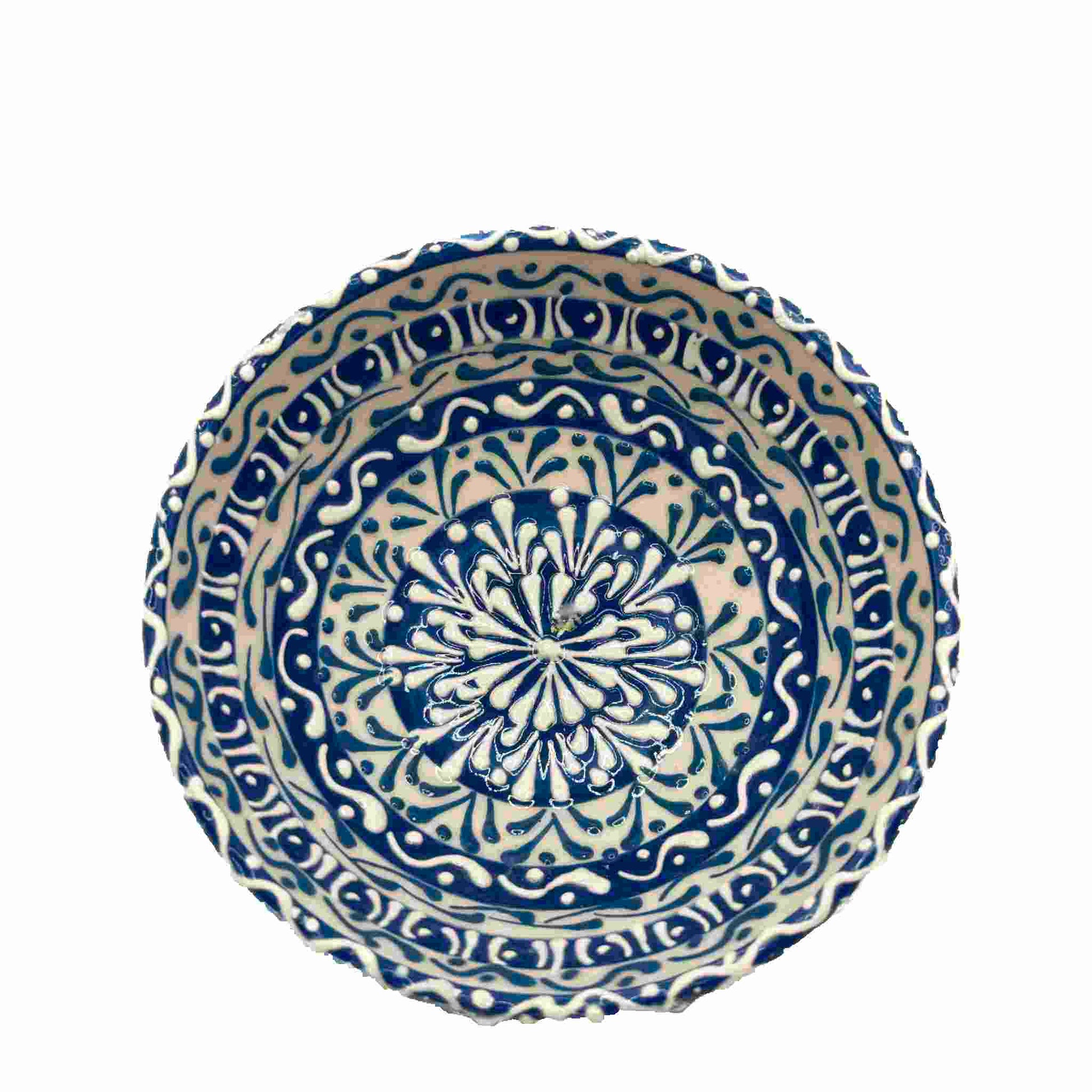 Cuenco cerámica artesanal turca 10cm mesmerise azul
