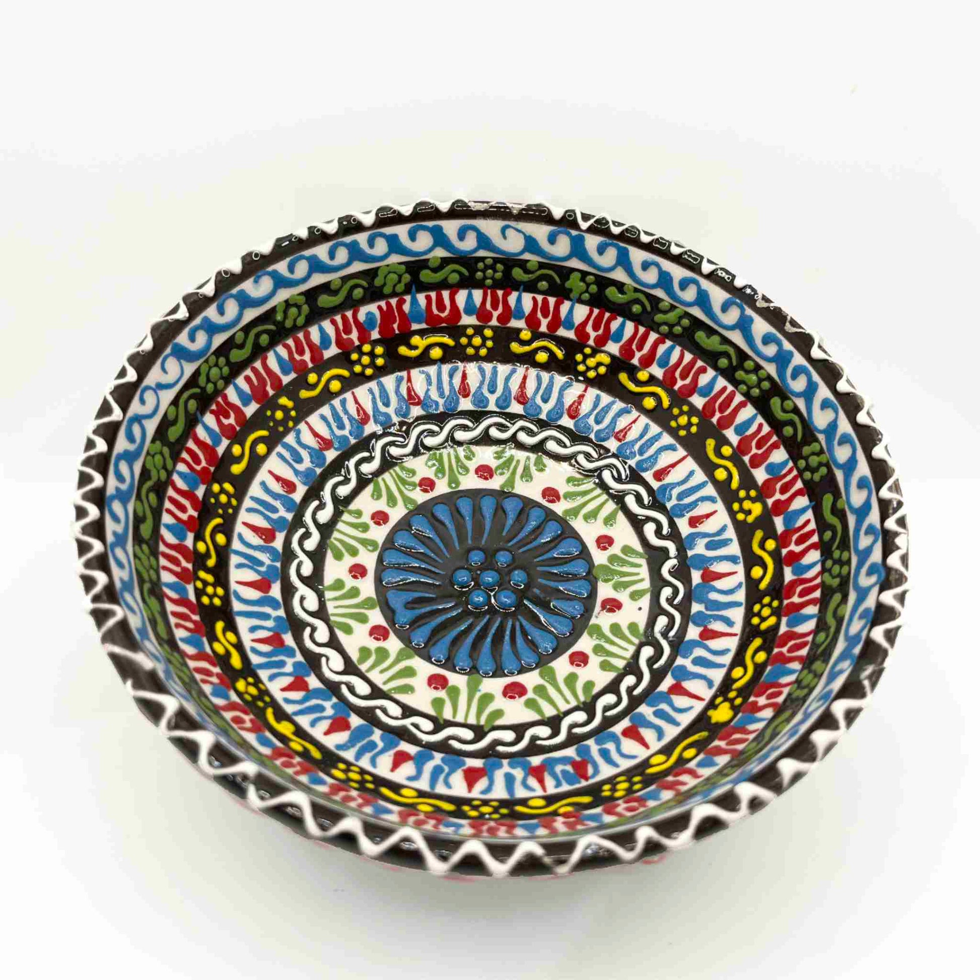 Cuenco cerámica artesanal turca 15cm mesmerise multicolor