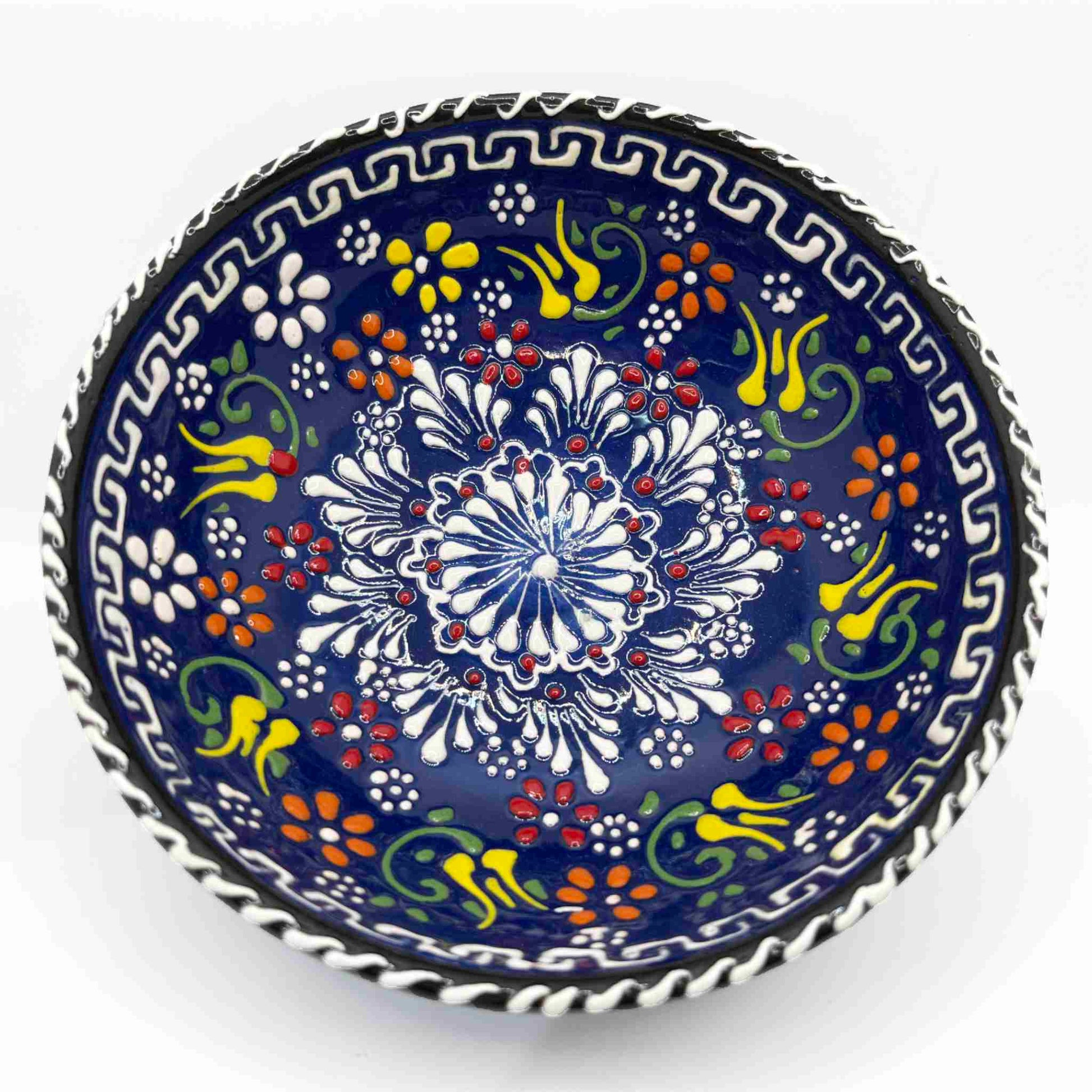 Cuenco cerámica artesanal turca 15cm azul