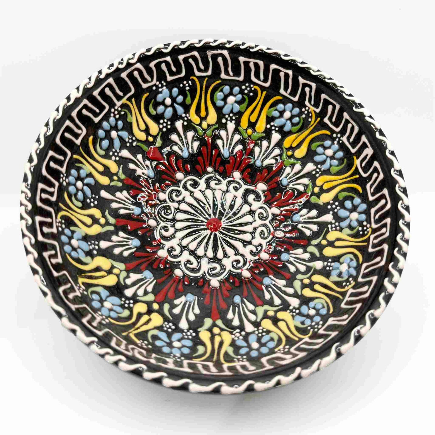 Cuenco cerámica artesanal turca 15cm marron