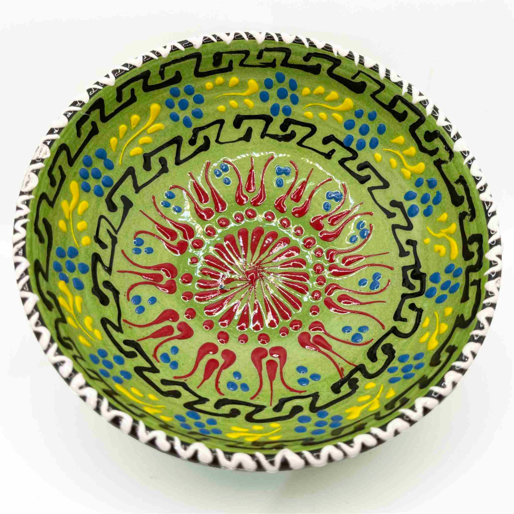 Cuenco cerámica artesanal turca 15cm verde