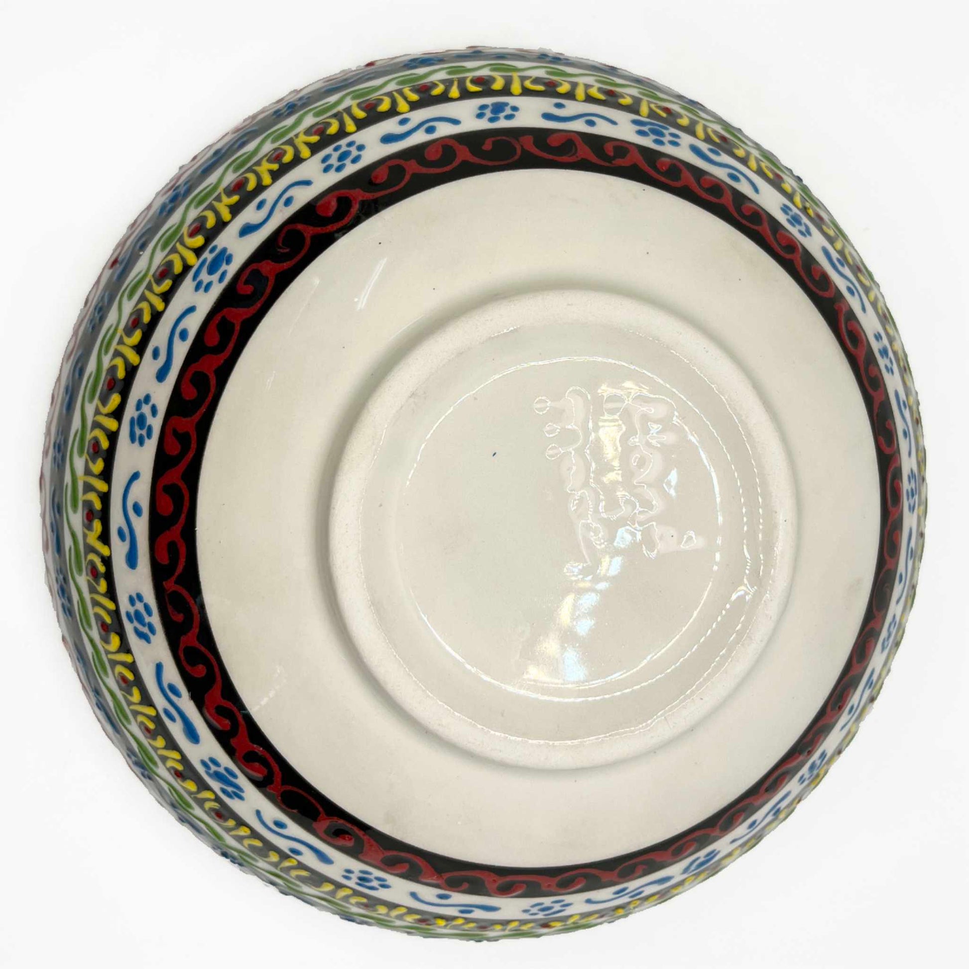 Cuenco de cerámica artesanal turca 20cm dorso