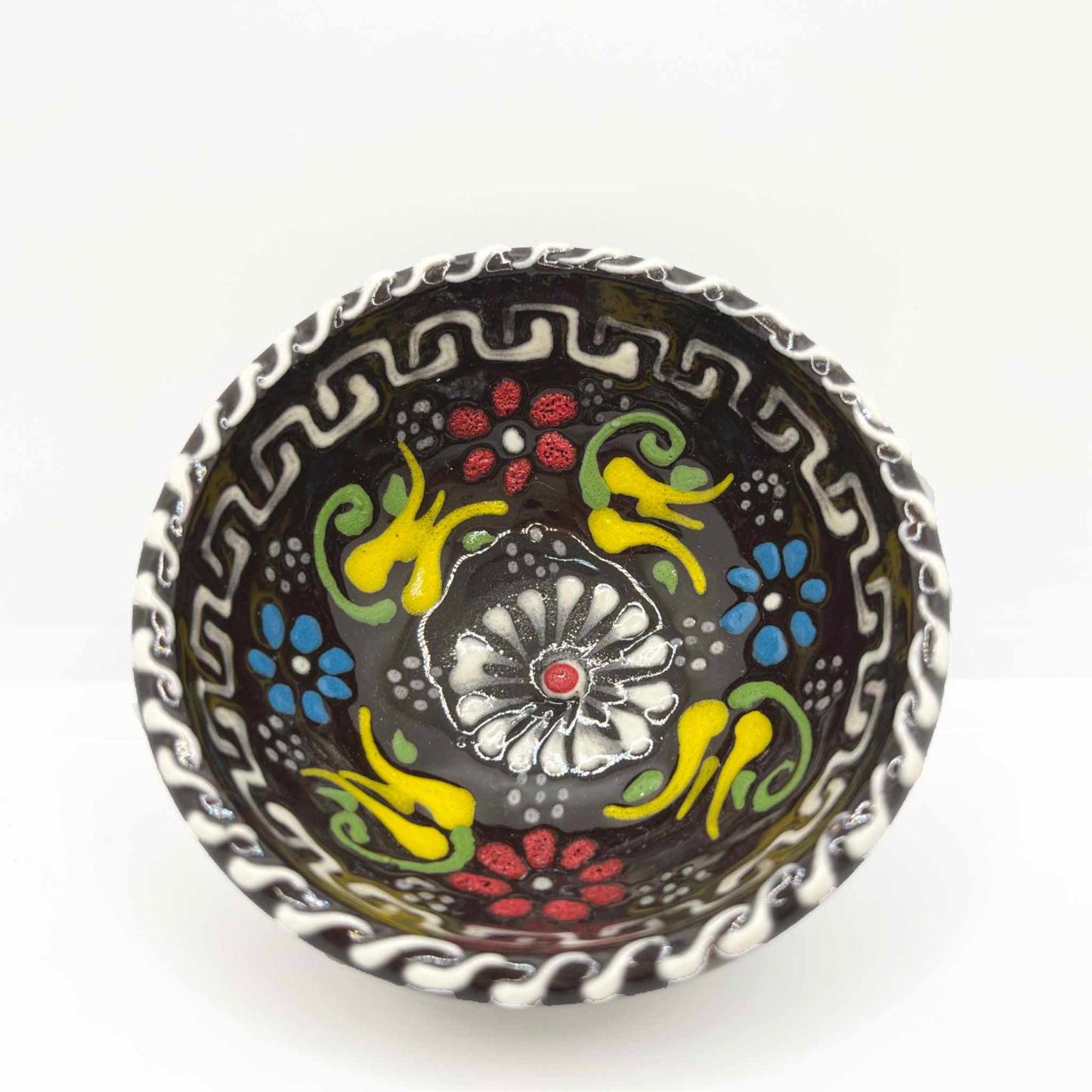 Cuenco de cerámica artesanal turca 5cm marron