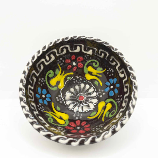 Cuenco de cerámica artesanal turca 5cm marron