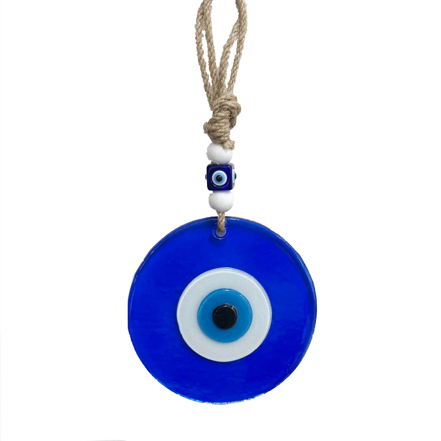 Amuleto ojo turco Uygun de cristal de pared en azul oscuro