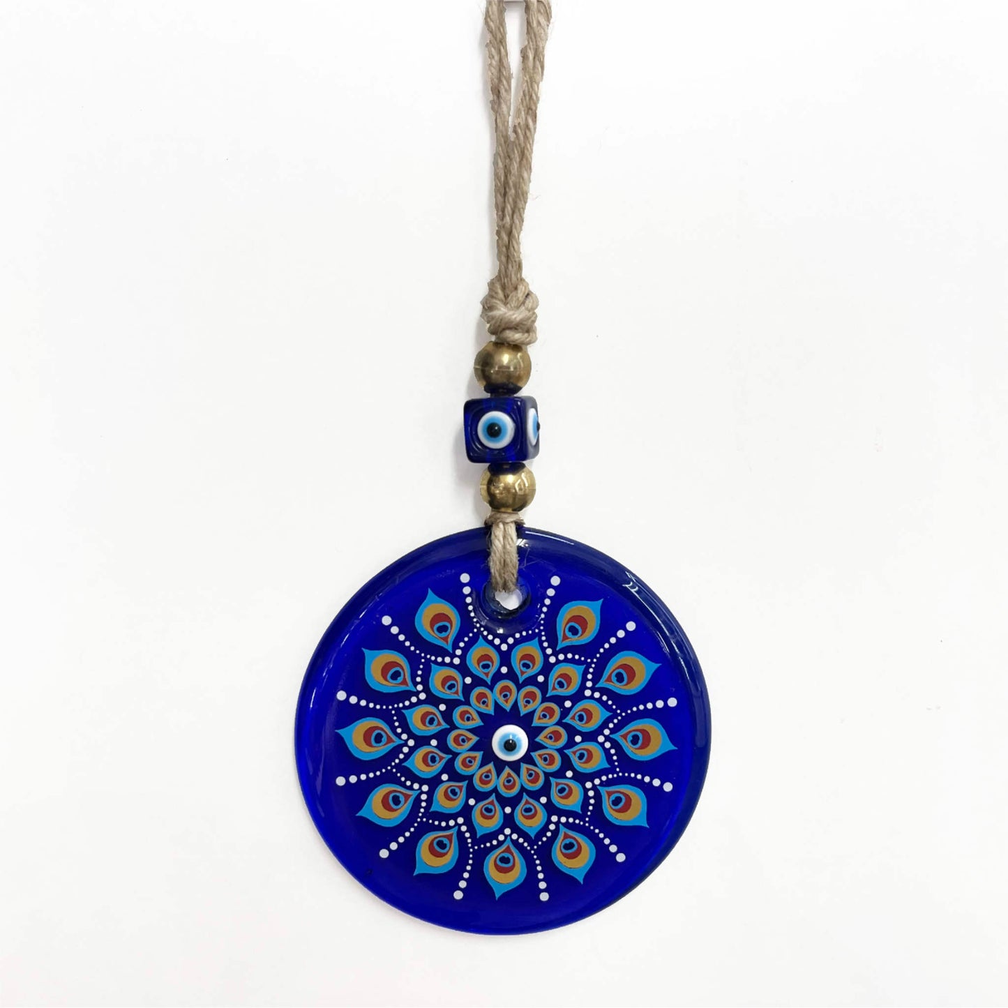 Amuleto ojo turco de cristal y de pared flor 2