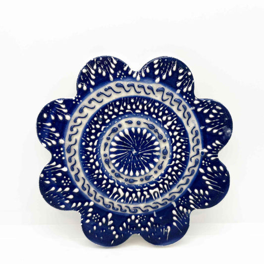 Salvamanteles de cerámica pequeños mesmerise azul