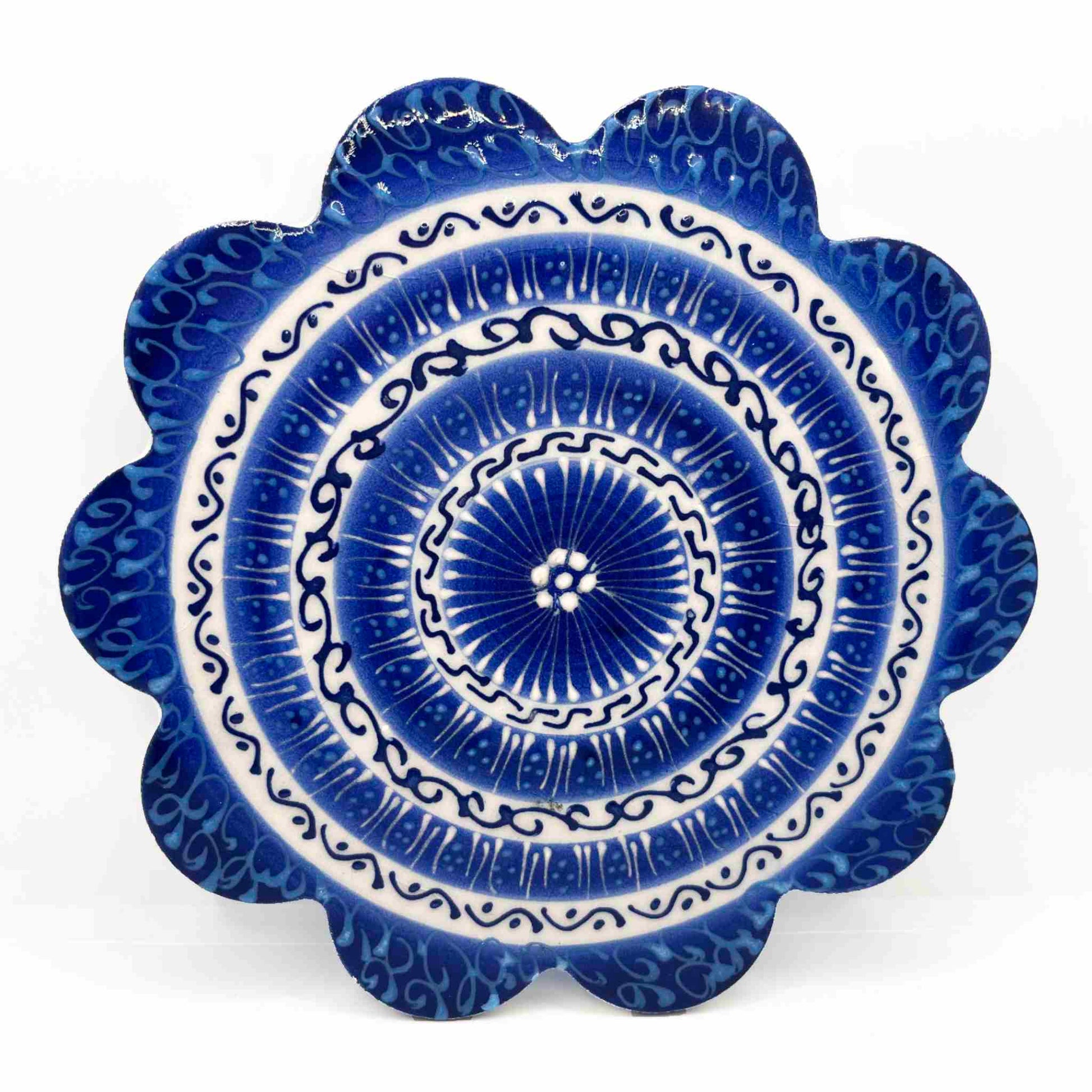 Salvamanteles de cerámica grandes mesmerise azul